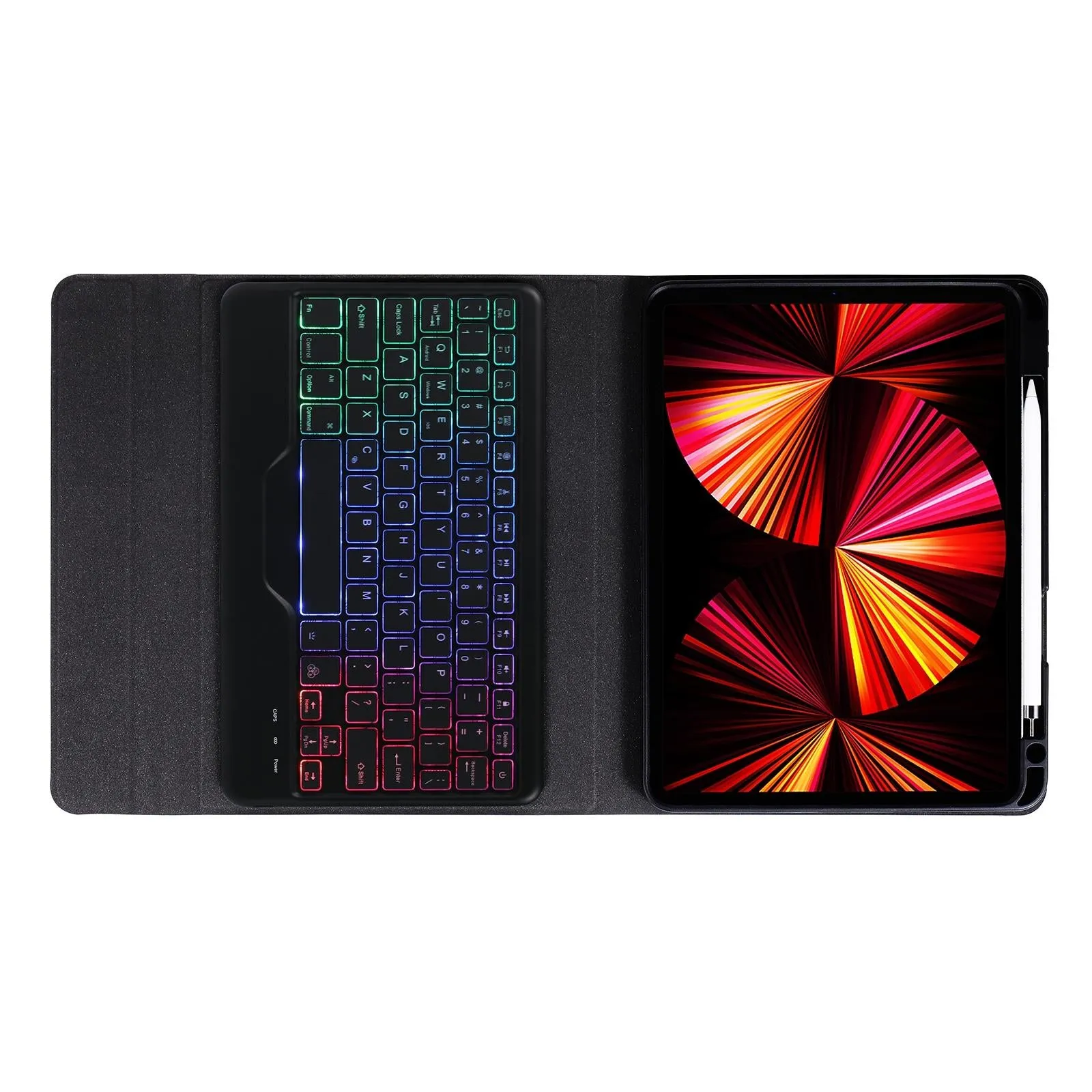 Bluetooth Keyboard Leather Case For Ipad 9.7 - Triangle Holder & Pen Slot