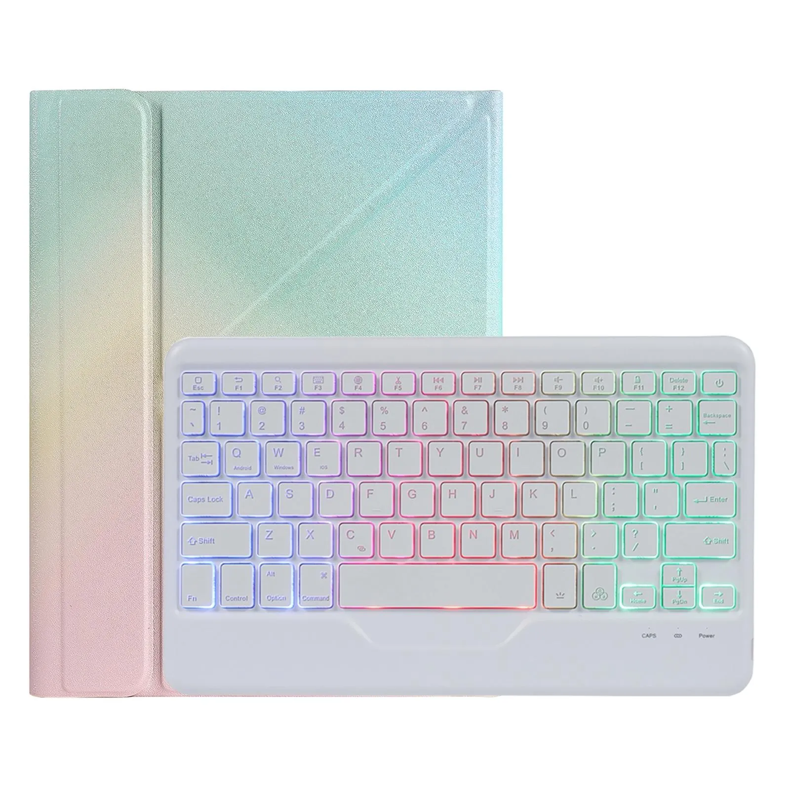 Bluetooth Keyboard Leather Case For Ipad 9.7 - Triangle Holder & Pen Slot