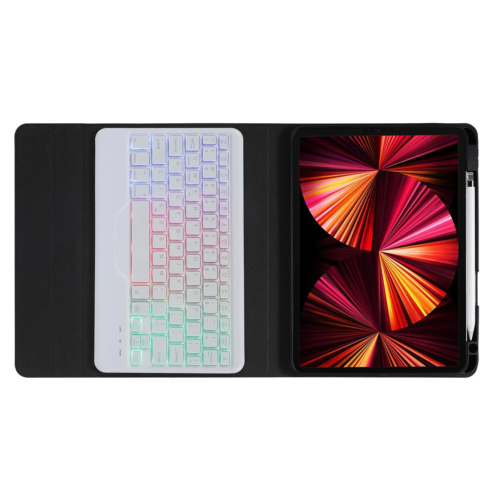 Bluetooth Keyboard Leather Case For Ipad 9.7 - Triangle Holder & Pen Slot