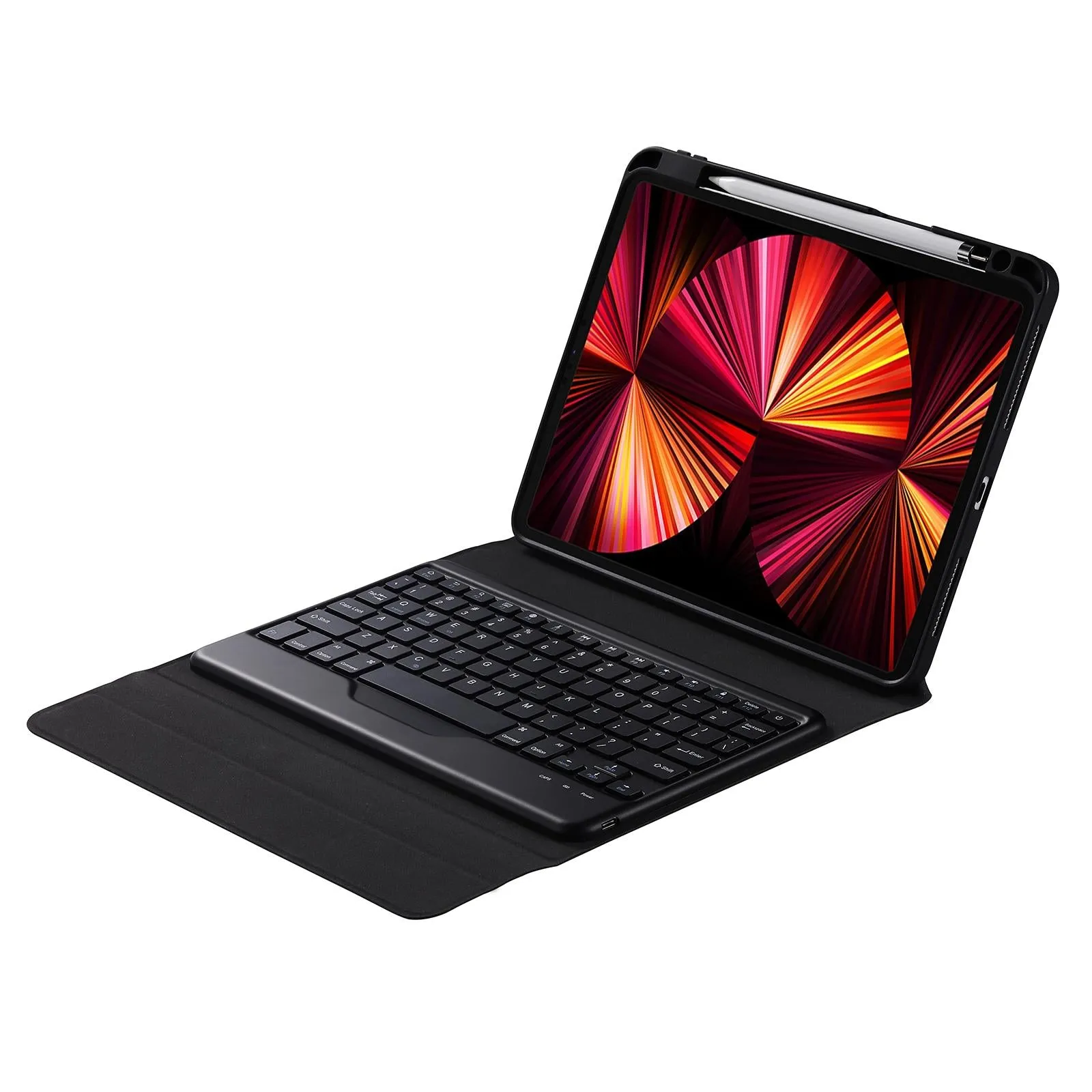 Bluetooth Keyboard Leather Case For Ipad Pro 11 With Triangle Holder & Pen Slot - Fits 2021 / 2020 / 2018 & Air 4 10.9 - Splittable