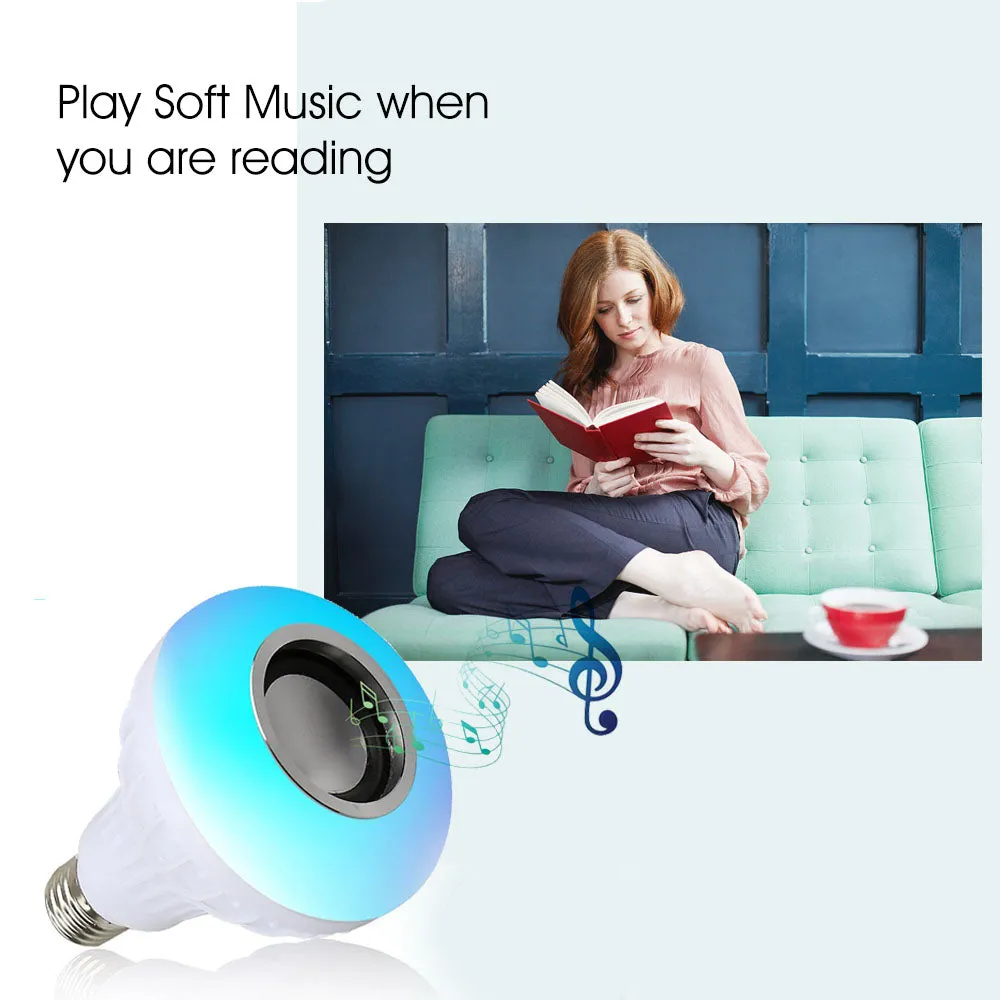 Bluetooth Smart LED Light Speaker with Remote Controler