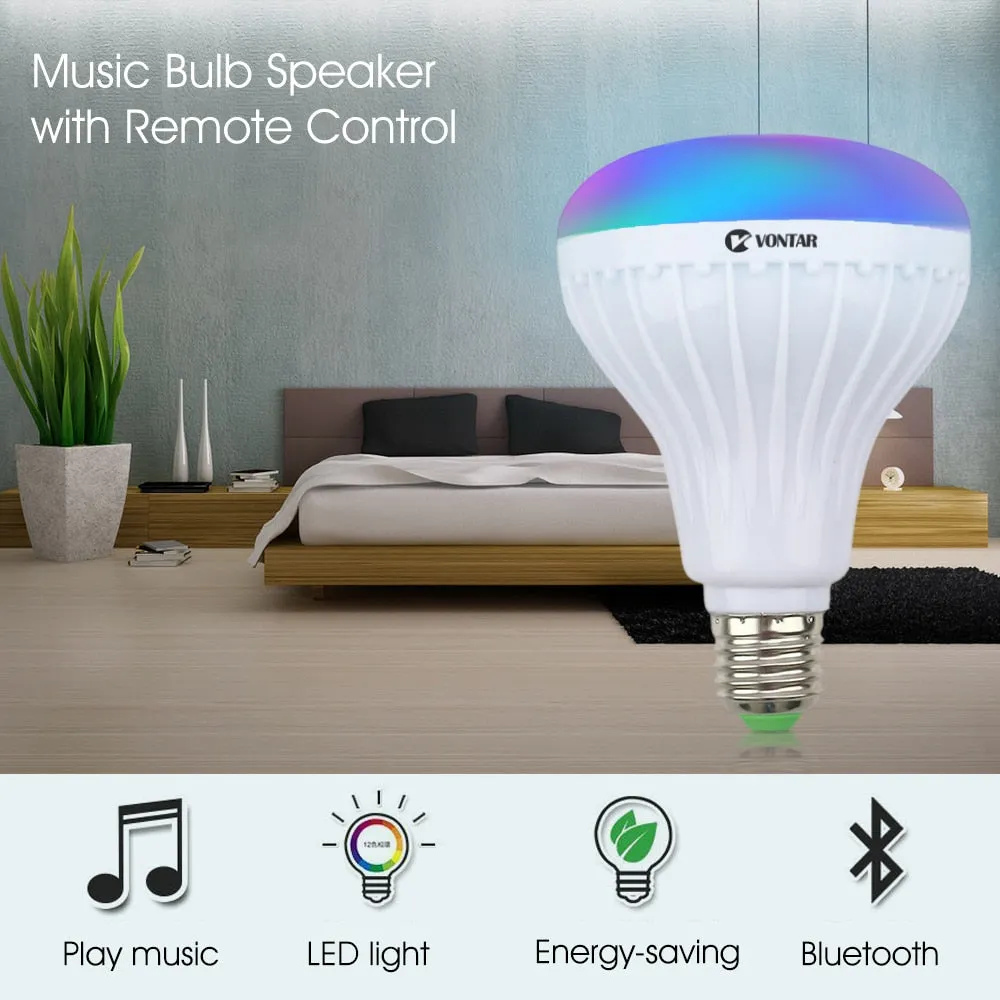 Bluetooth Smart LED Light Speaker with Remote Controler