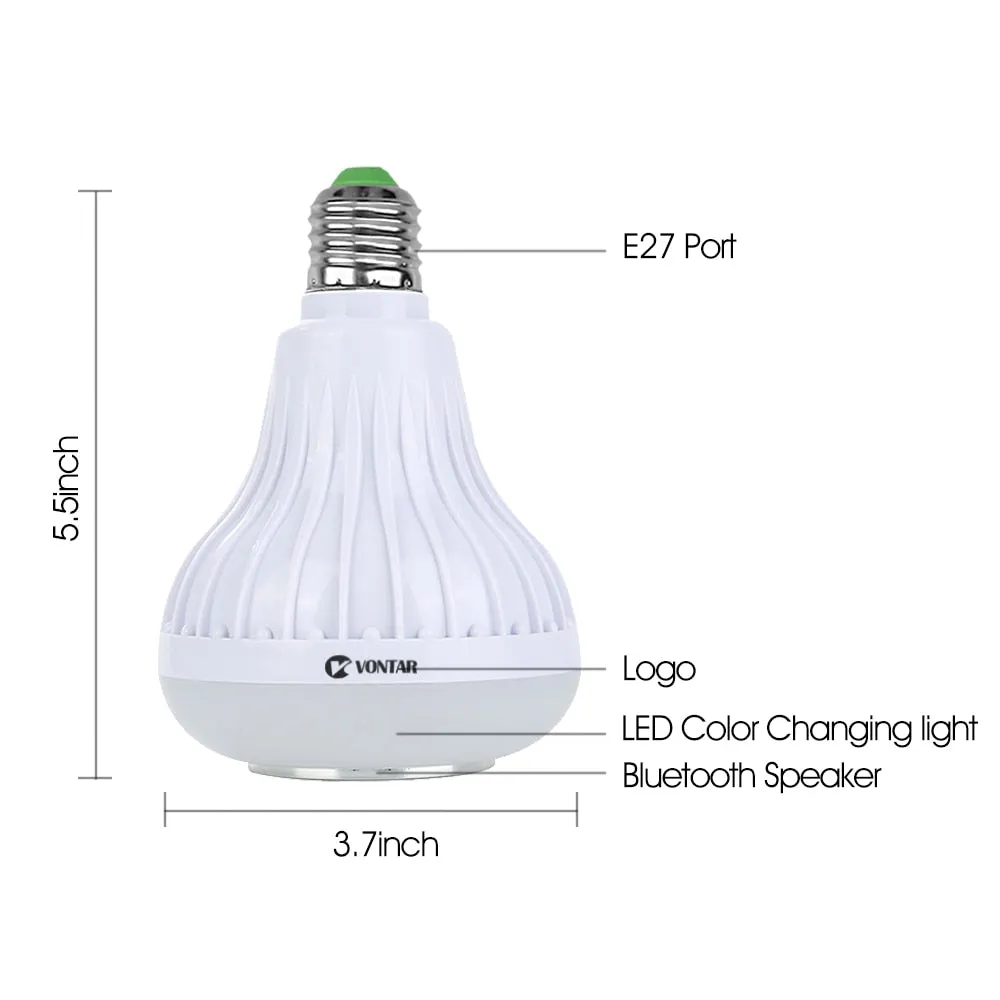 Bluetooth Smart LED Light Speaker with Remote Controler