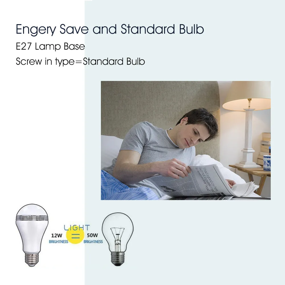 Bluetooth Smart LED Light Speaker with Remote Controler
