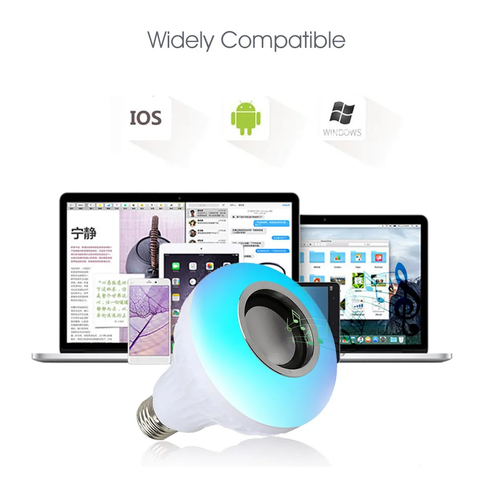 Bluetooth Smart LED Light Speaker with Remote Controler