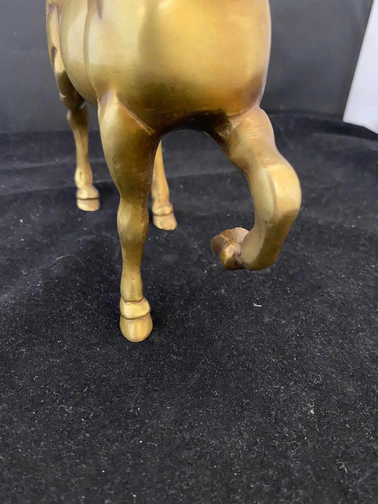 C. 1900S Antique Brass Horse Statue - $6K APR Value w/ CoA!