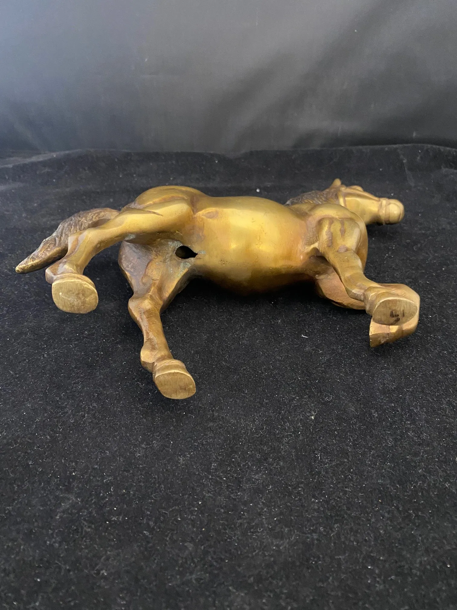 C. 1900S Antique Brass Horse Statue - $6K APR Value w/ CoA!