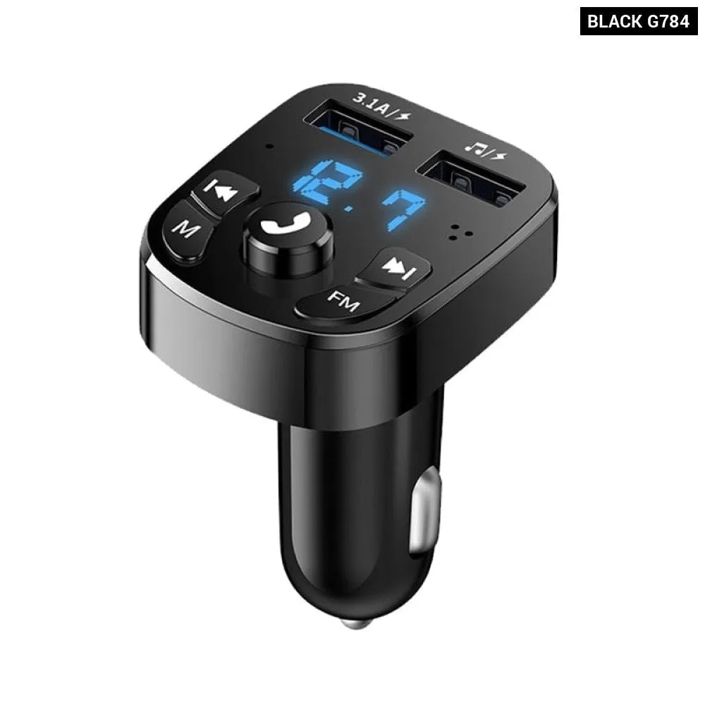 Car Mp3 Player Dual Usb Fast Charger Fm Bluetooth Receiver Bluetooth Compatible 5.0 Fm Transmitter Usb Flash Drive Plug Car Kit