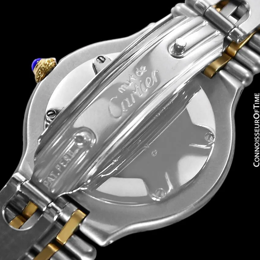 Cartier Must De 21C Mens Midsize Unisex Watch - Stainless Steel & 18K Gold
