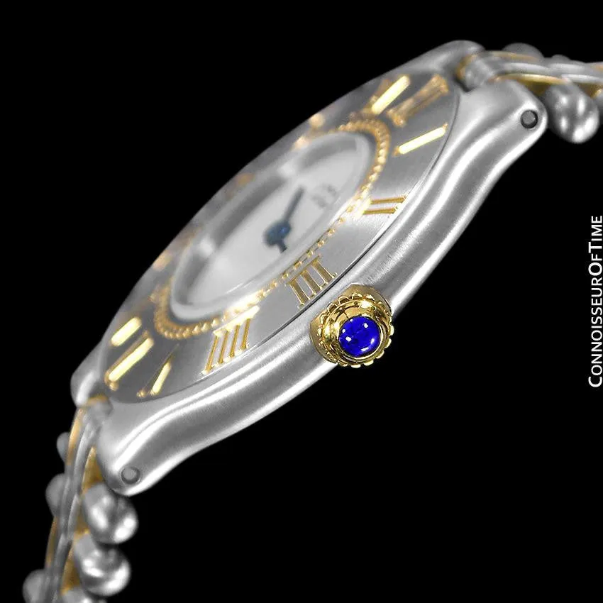 Cartier Must De 21C Mens Midsize Unisex Watch - Stainless Steel & 18K Gold