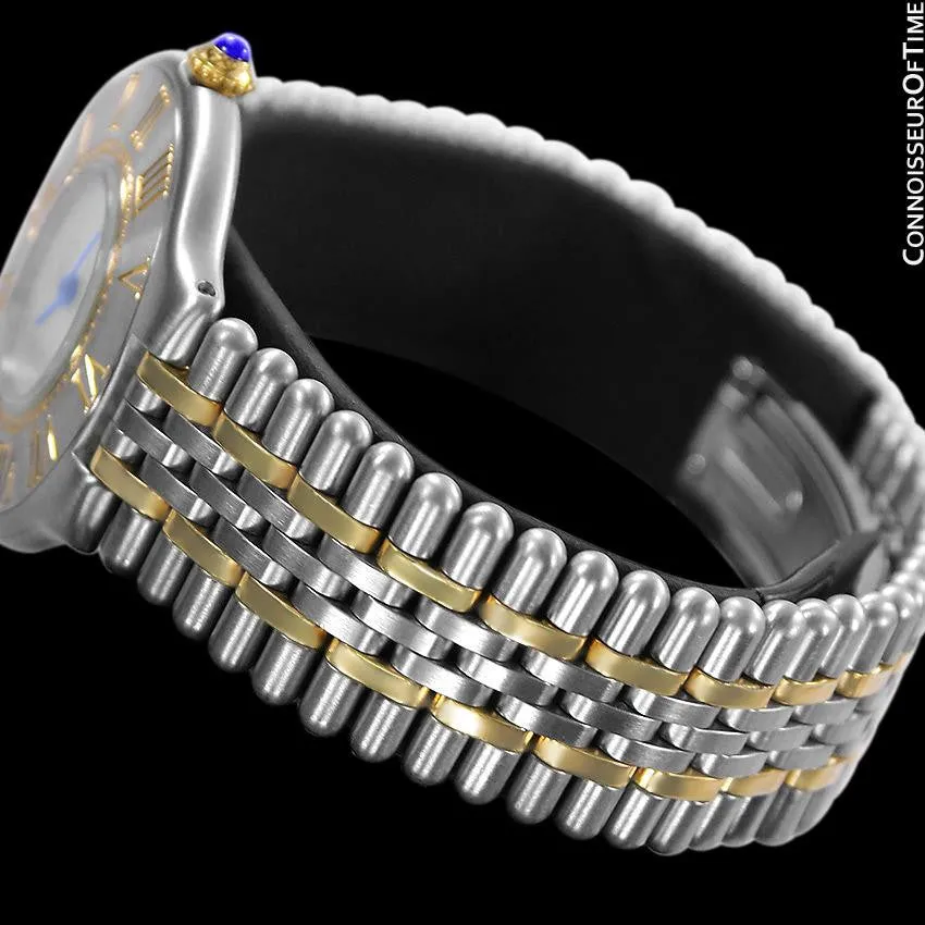 Cartier Must De 21C Mens Midsize Unisex Watch - Stainless Steel & 18K Gold