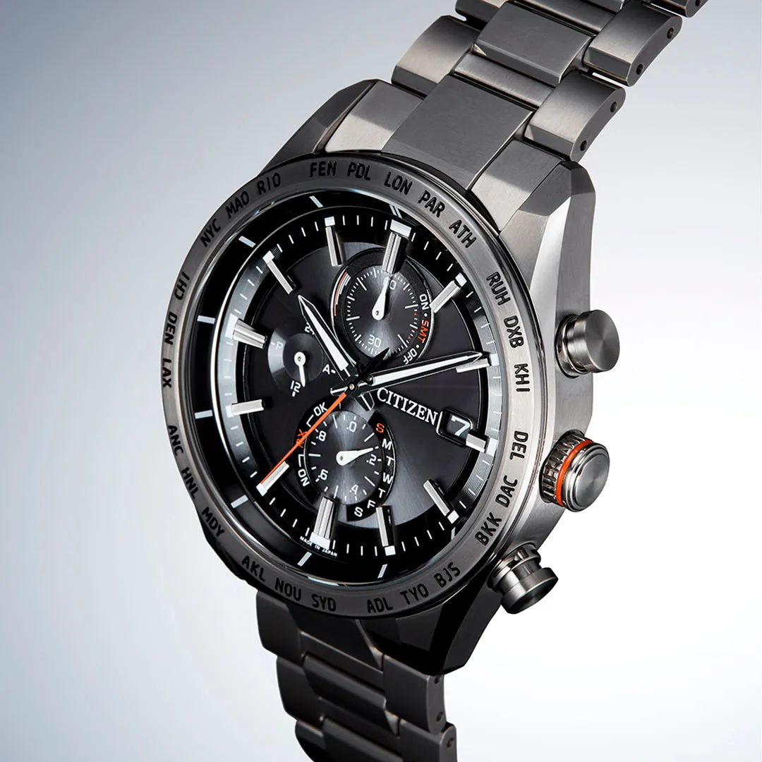 Citizen Attesa Radio Controlled Eco-Drive Titanium Watch AT8181-63E