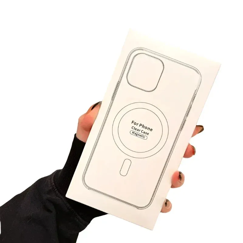 Clear Magnetic Wireless Charging Phone Case for Iphone 15 11 Pro Max
