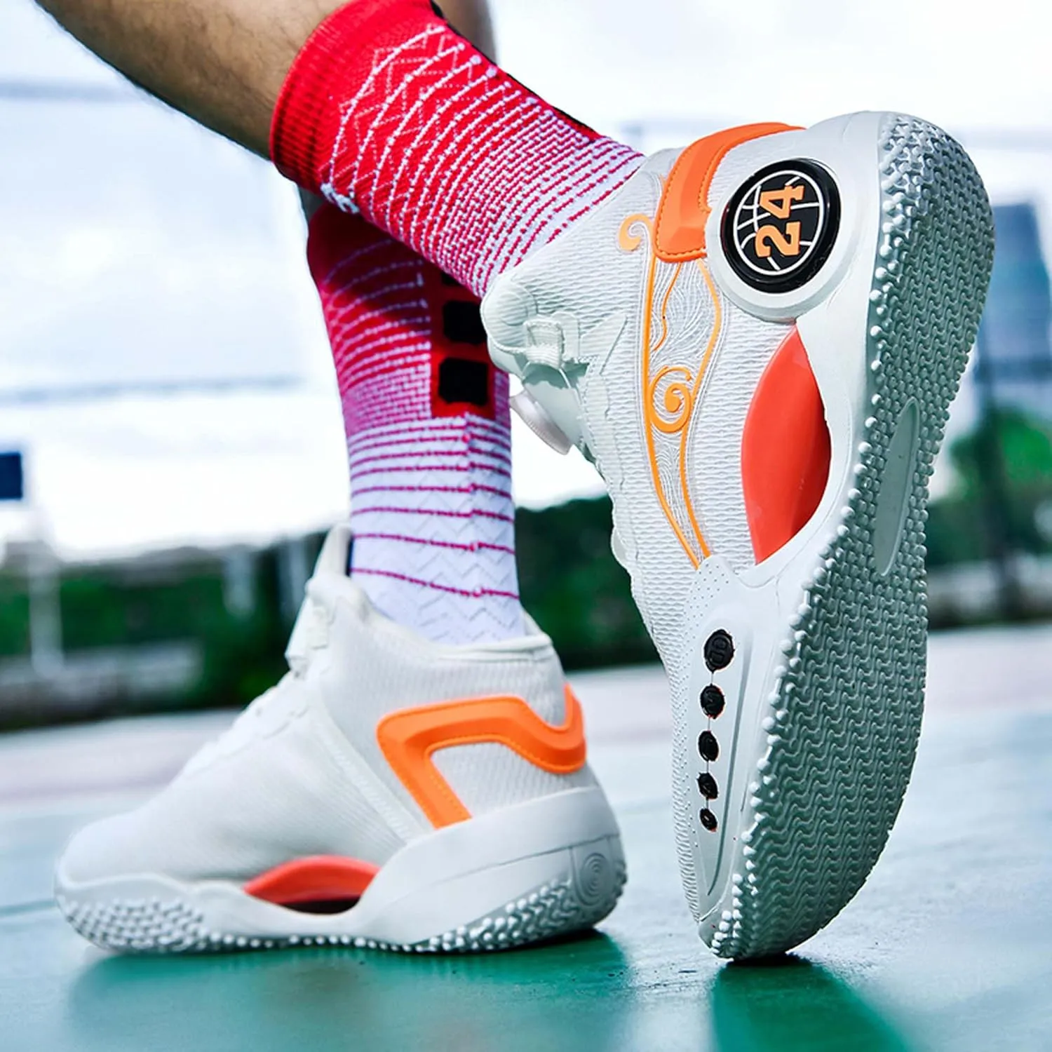Couple Models Street Fashion Personality Trend Sports Shoes Youth Breathable Cushioning Laceless Basketball Shoes