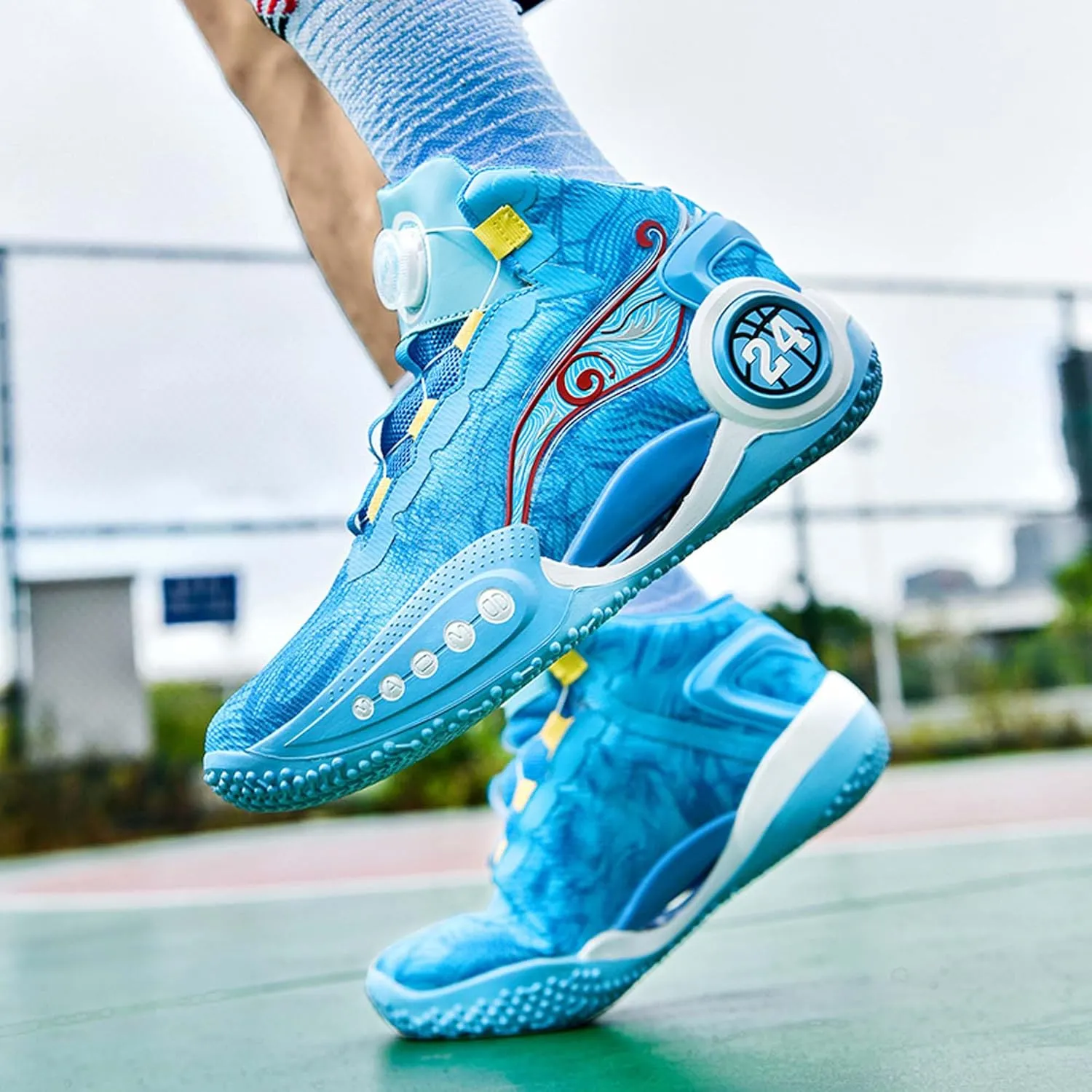 Couple Models Street Fashion Personality Trend Sports Shoes Youth Breathable Cushioning Laceless Basketball Shoes