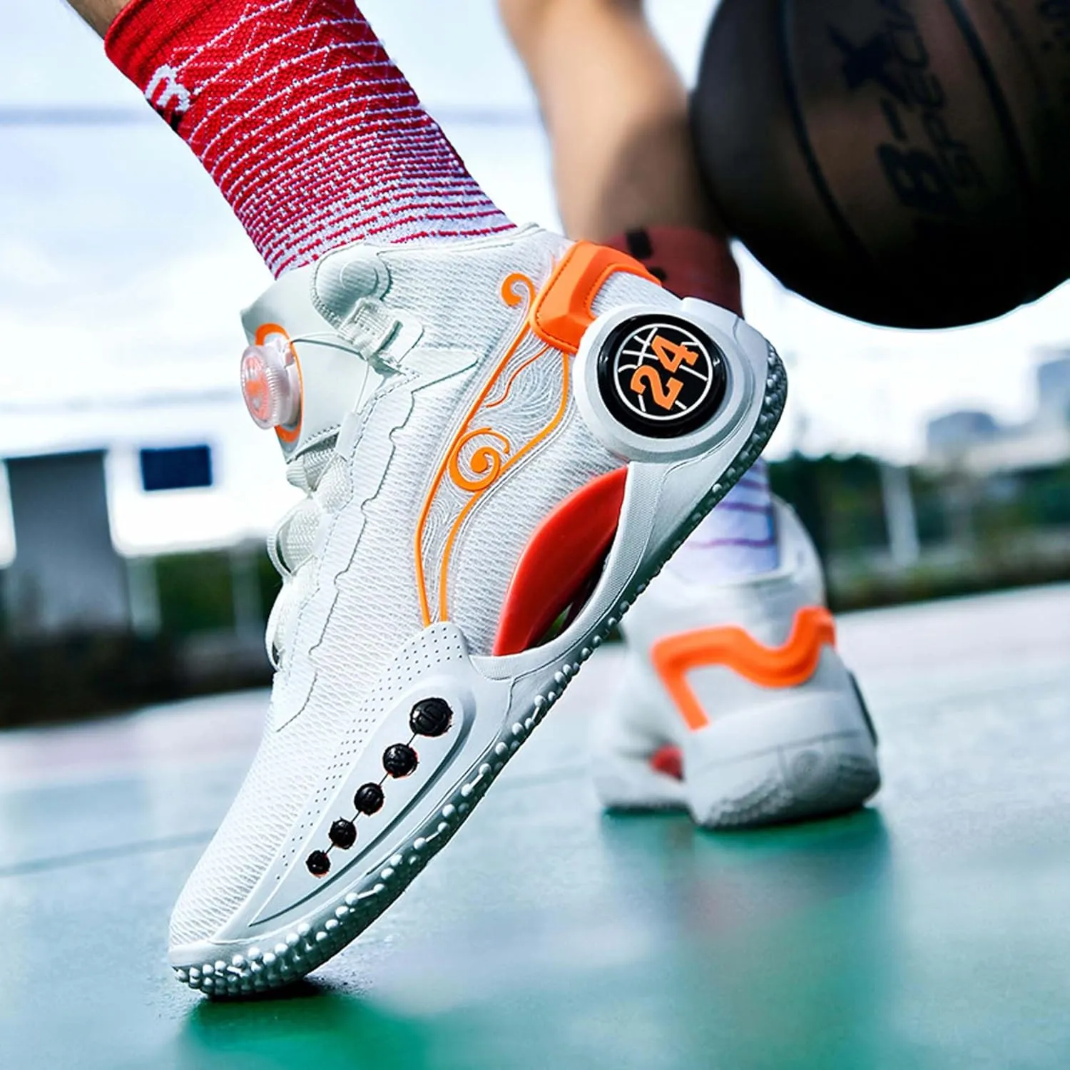 Couple Models Street Fashion Personality Trend Sports Shoes Youth Breathable Cushioning Laceless Basketball Shoes
