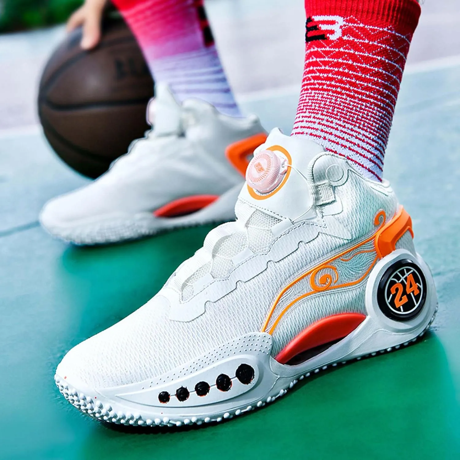 Couple Models Street Fashion Personality Trend Sports Shoes Youth Breathable Cushioning Laceless Basketball Shoes