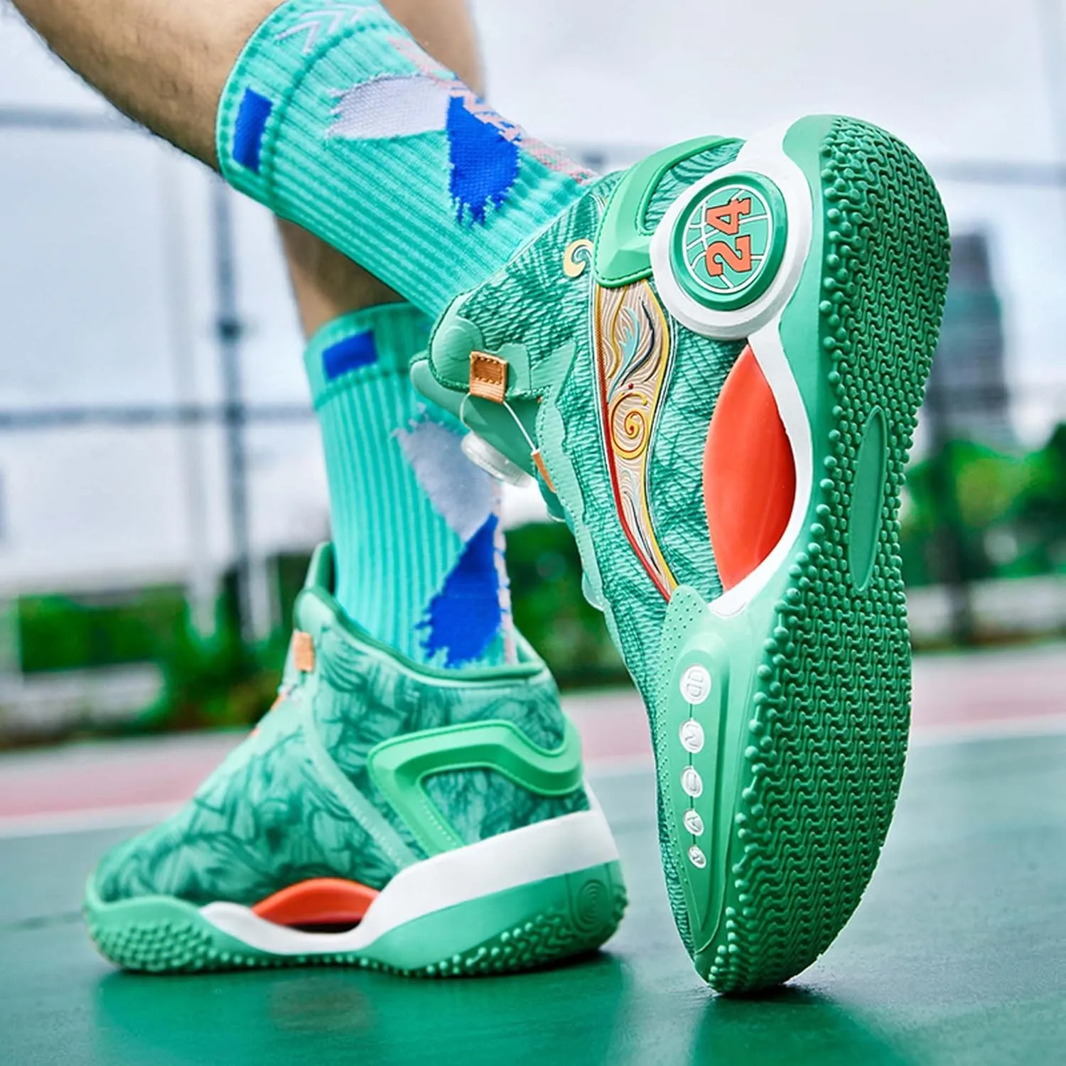 Couple Models Street Fashion Personality Trend Sports Shoes Youth Breathable Cushioning Laceless Basketball Shoes