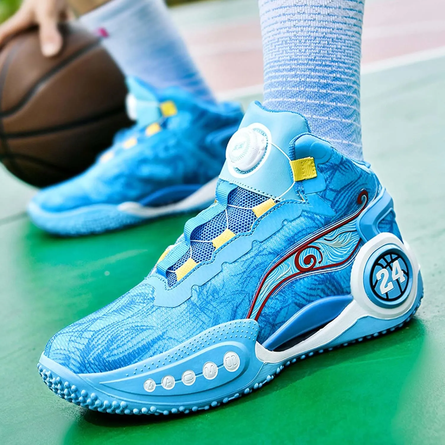 Couple Models Street Fashion Personality Trend Sports Shoes Youth Breathable Cushioning Laceless Basketball Shoes