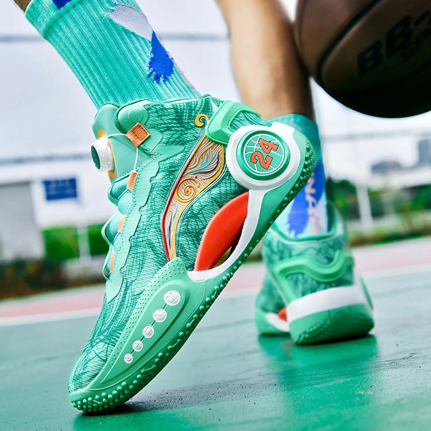 Couple Models Street Fashion Personality Trend Sports Shoes Youth Breathable Cushioning Laceless Basketball Shoes