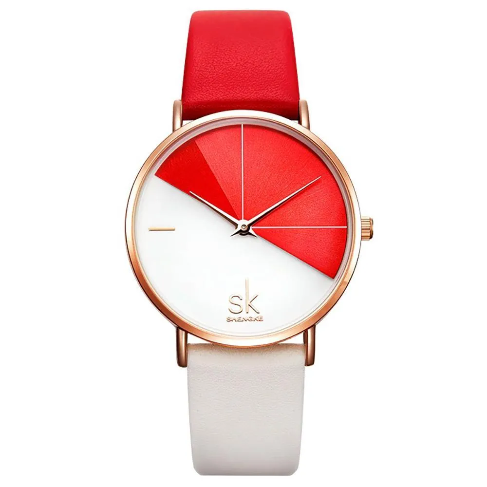 Creative Minimalist Two-Tone Quartz Watch