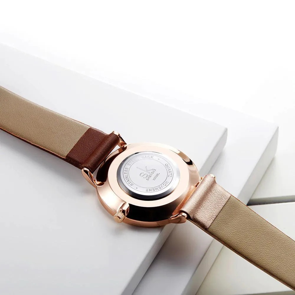 Creative Minimalist Two-Tone Quartz Watch