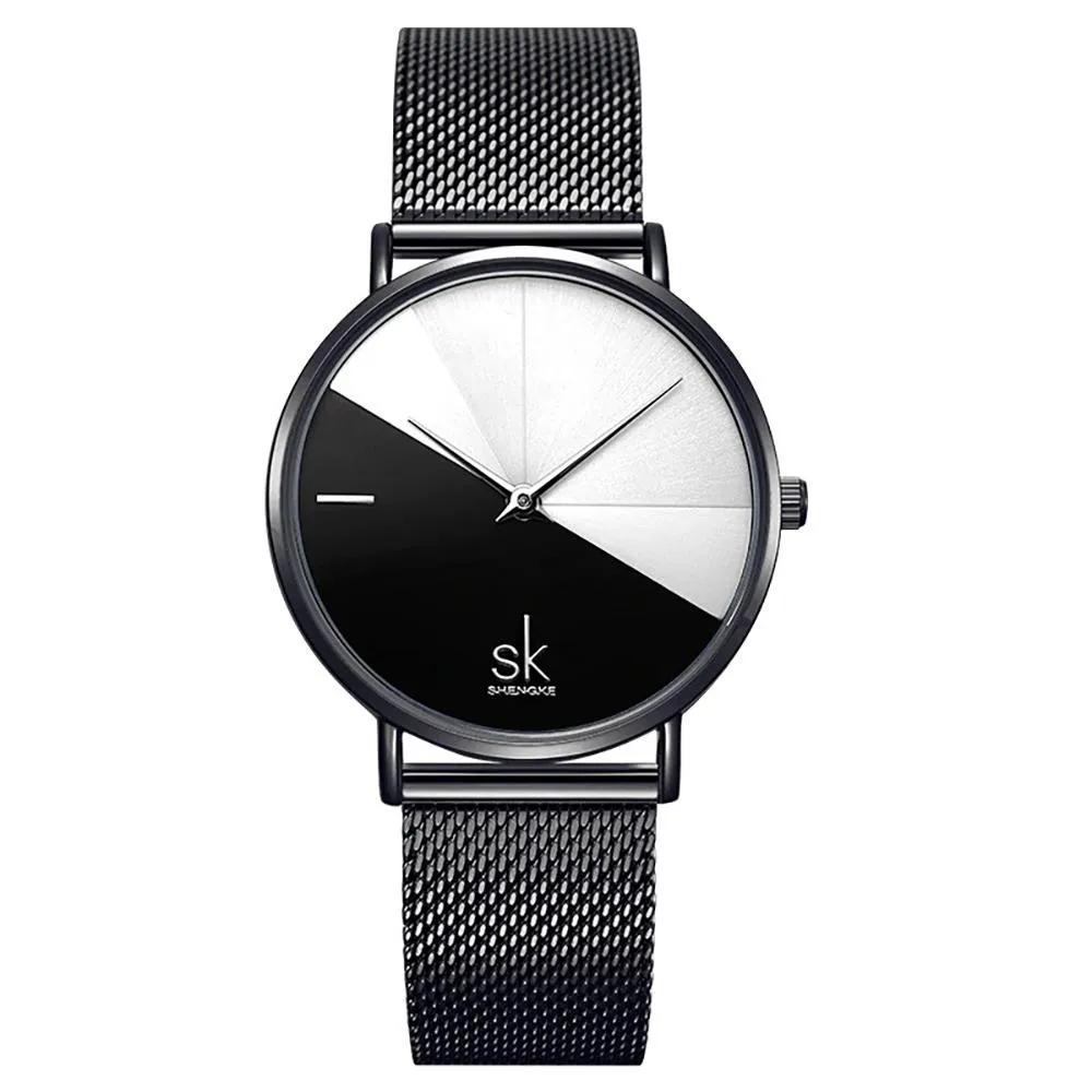 Creative Minimalist Two-Tone Quartz Watch
