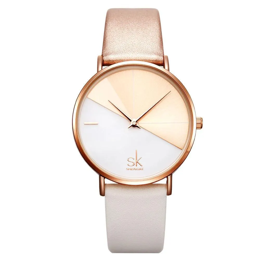 Creative Minimalist Two-Tone Quartz Watch