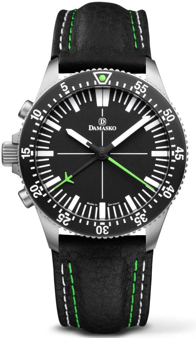 DAM Watch DC8 LHV Green Leather Pin