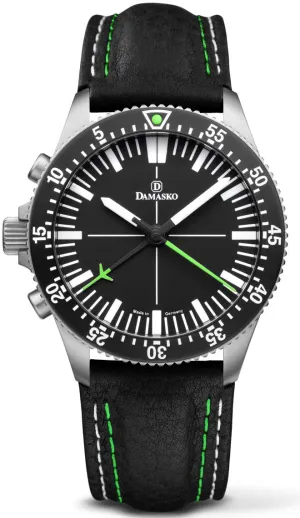 DAM Watch DC8 LHV Green Leather Pin