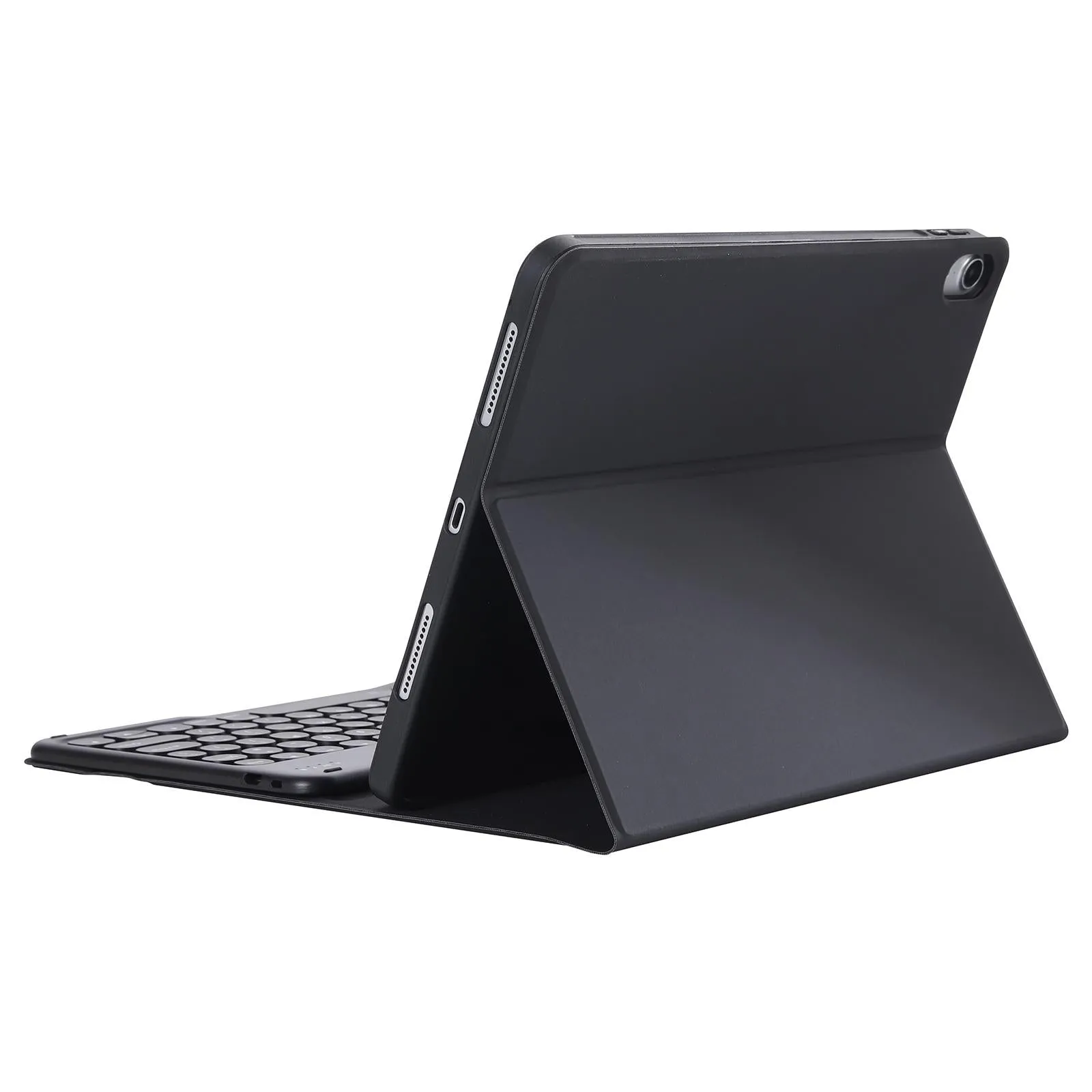 Detachable Bluetooth Keyboard Leather Case For Ipad Air 4 / 5 - Candy Colour Skin Texture - 10.9 Inch