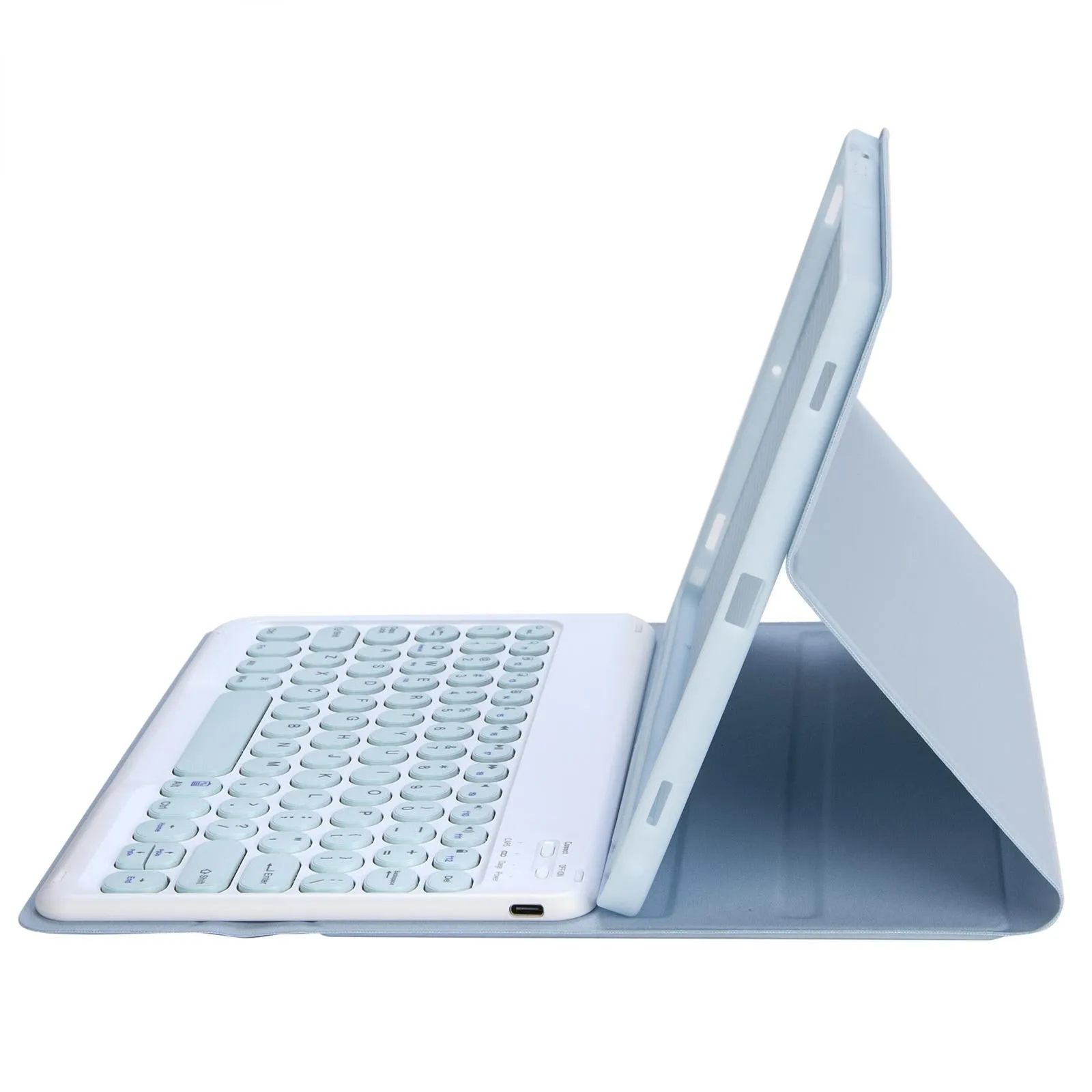 Detachable Bluetooth Keyboard Leather Case For Ipad Air 4 / 5 - Candy Colour Skin Texture - 10.9 Inch
