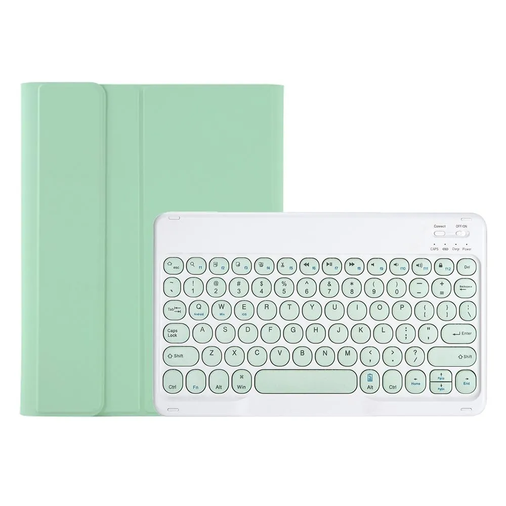 Detachable Bluetooth Keyboard Leather Case For Ipad Air 4 / 5 - Candy Colour Skin Texture - 10.9 Inch