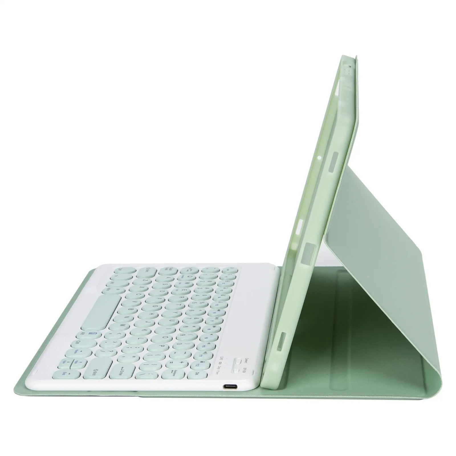 Detachable Bluetooth Keyboard Leather Case For Ipad Air 4 / 5 - Candy Colour Skin Texture - 10.9 Inch