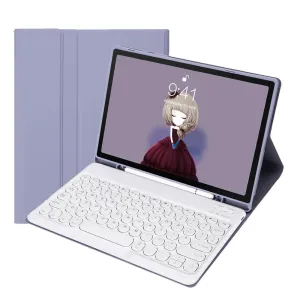 Detachable Bluetooth Keyboard Leather Case For Ipad Air 4 / 5 - Candy Colour Skin Texture - 10.9 Inch