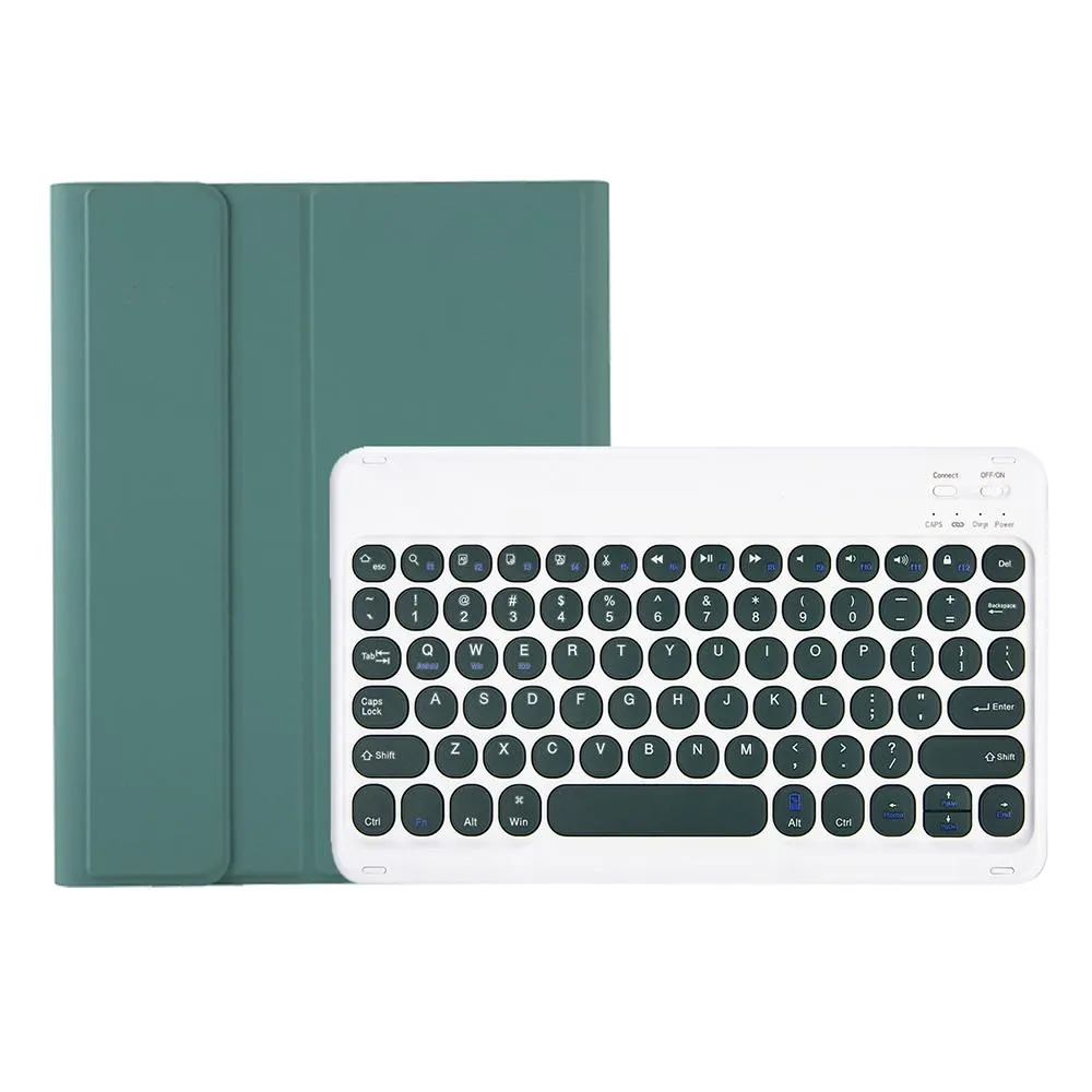 Detachable Bluetooth Keyboard Leather Case For Ipad Air 4 / 5 - Candy Colour Skin Texture - 10.9 Inch