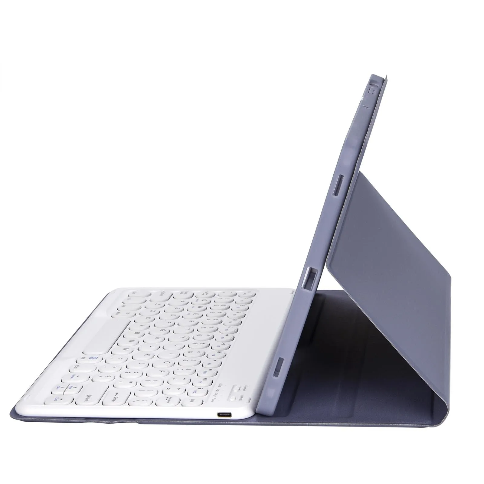 Detachable Bluetooth Keyboard Leather Case For Ipad Air 4 / 5 - Candy Colour Skin Texture - 10.9 Inch