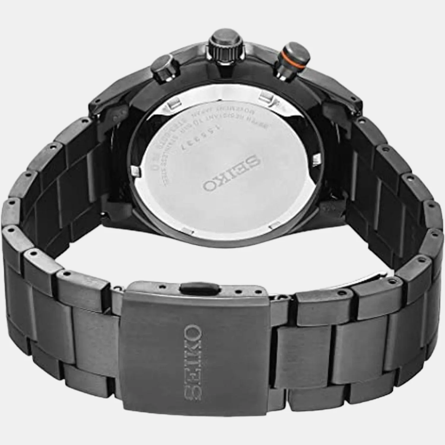 Dress Men's Black Chronograph Stainless Steel Watch SSB399P1