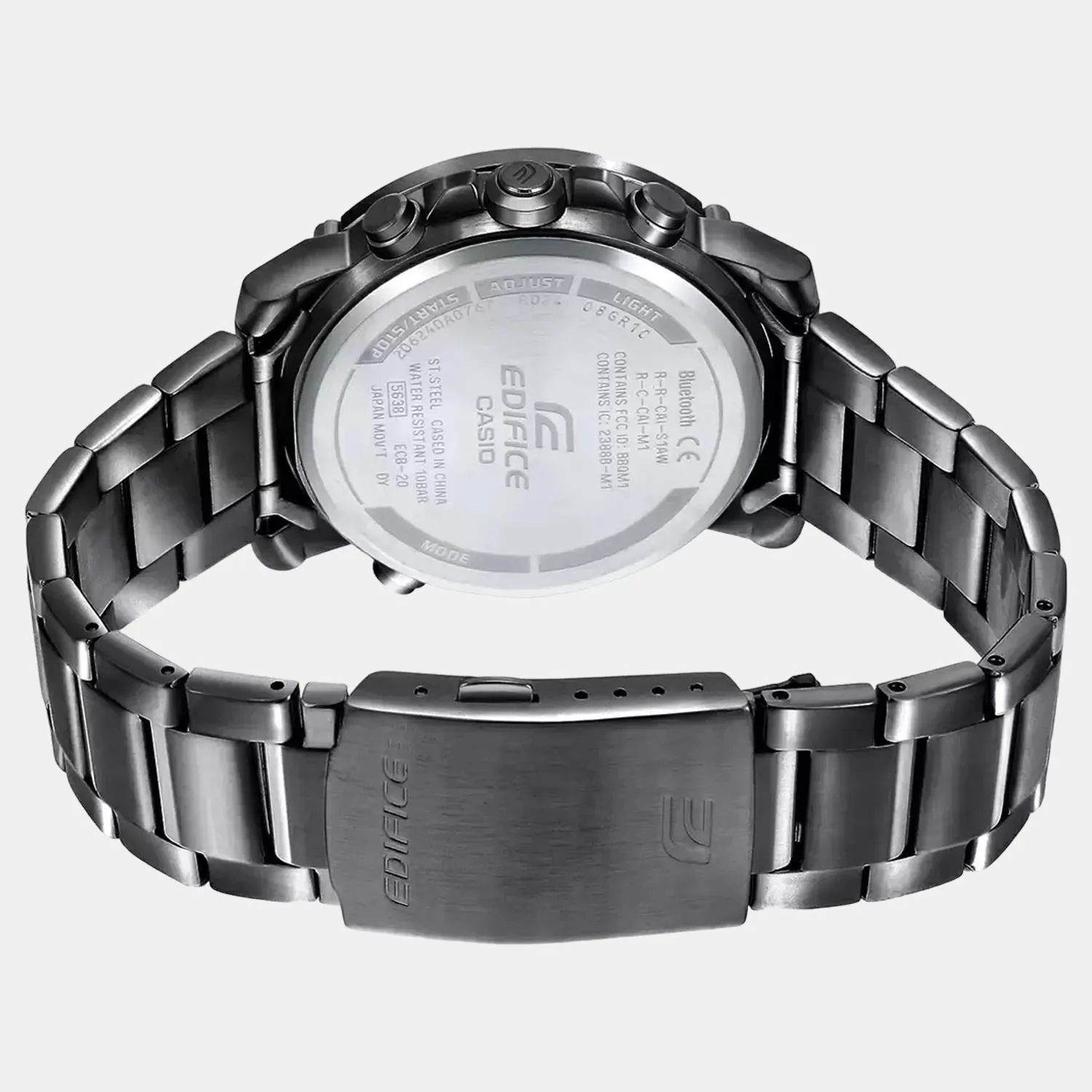 Edifice Men's Analog-Digital Stainless Steel Watch EX526 - ECB-20DC-1ADF