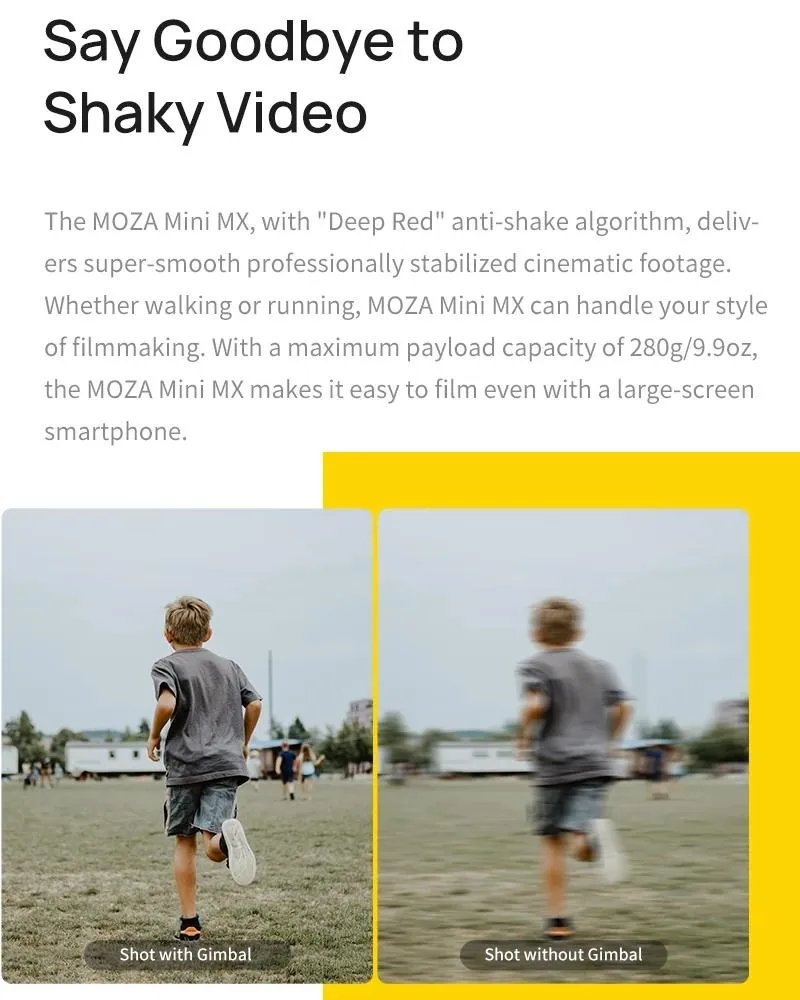 Foldable 3-axis Gimbal for Action Camera and Smartphone - Grey