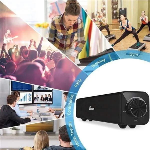 FOXNOVO 20W Smart TV Sound Bar Bluetooth Speaker Subwoofer for Home Theatre PC Wireless
