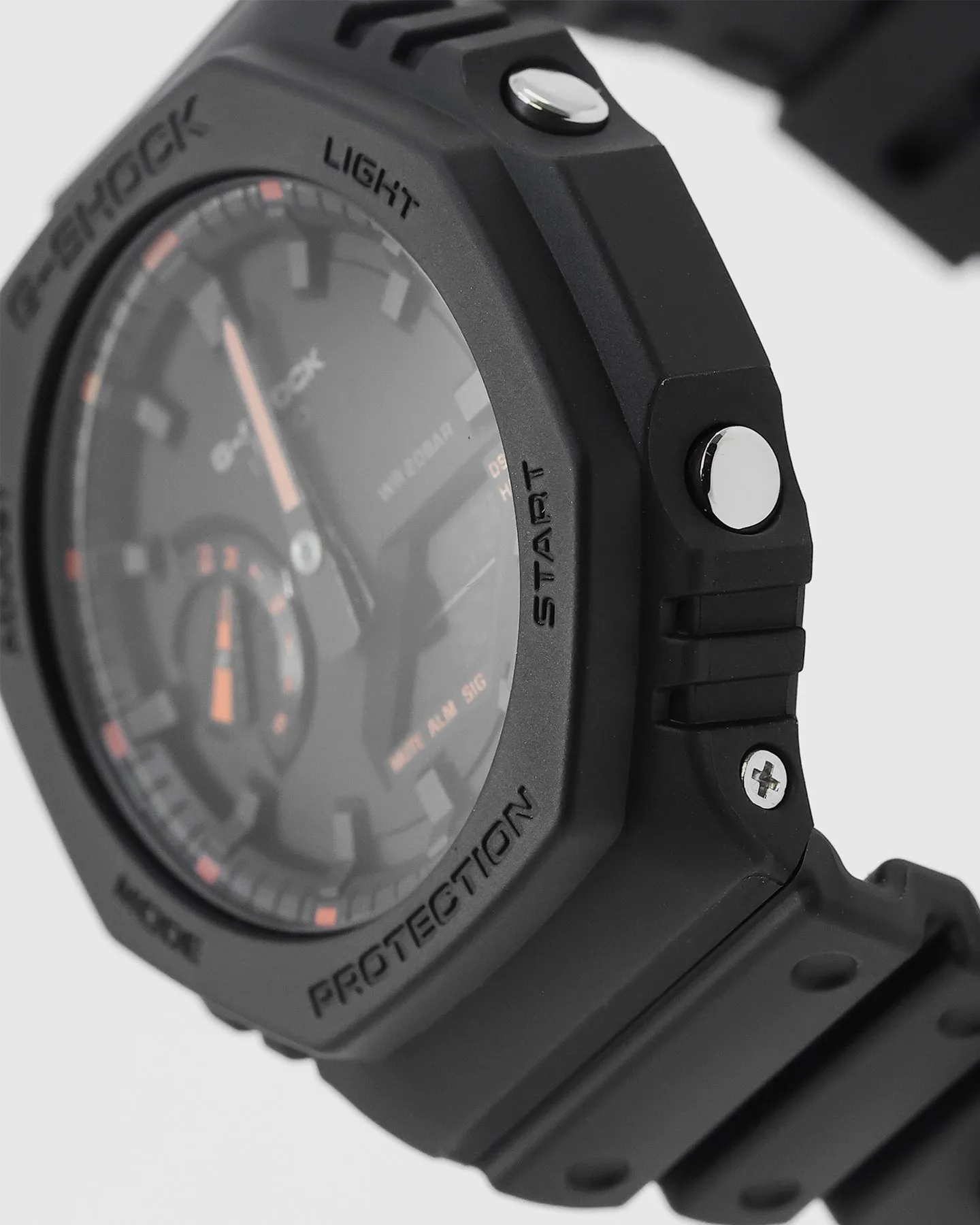 G Shock GA2100-1A4 Black/Neon Orange