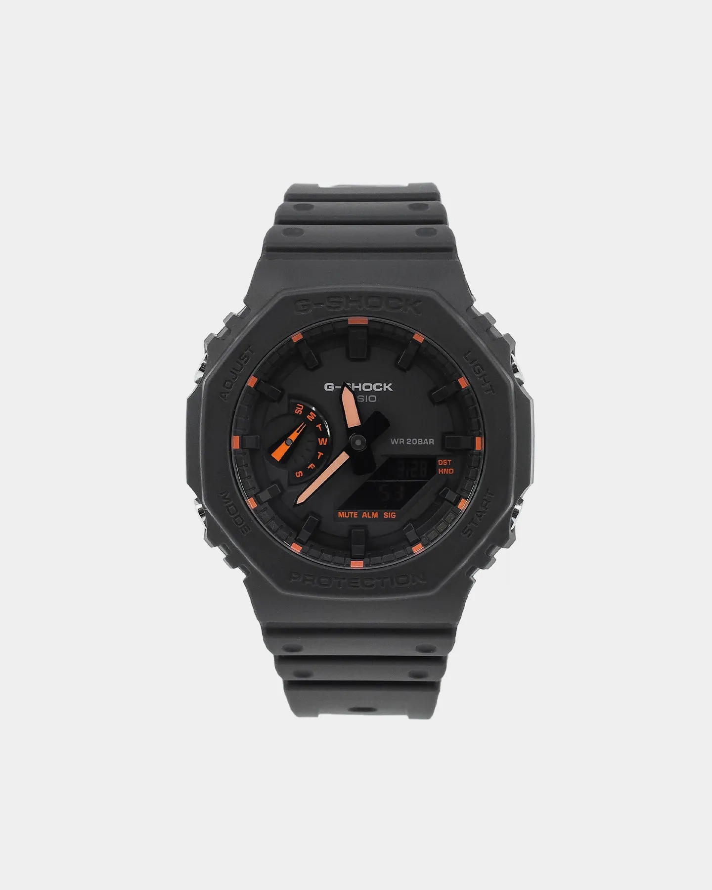 G Shock GA2100-1A4 Black/Neon Orange