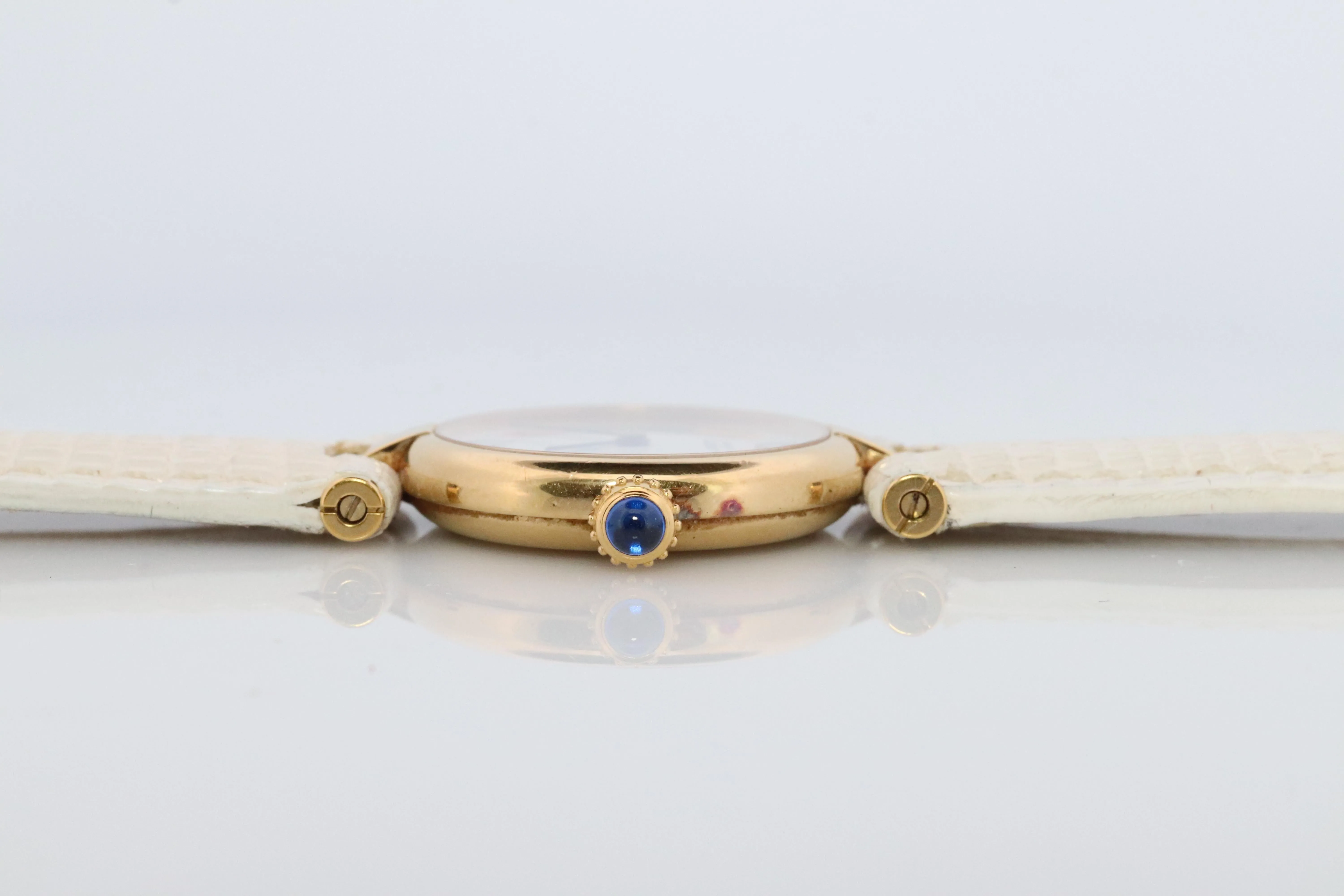 Genuine Cartier Watch. Must de Cartier Vendome Round Argent Vermeil Tricolor