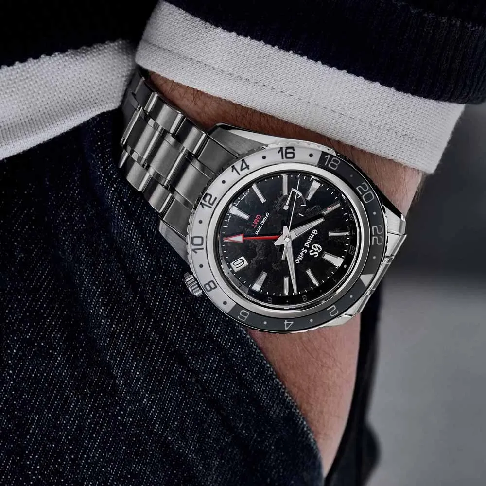 Grand Seiko Sports Collection Hotaka Peaks Spring Drive GMT 44mm Black Dial Gents Watch SBGE277G