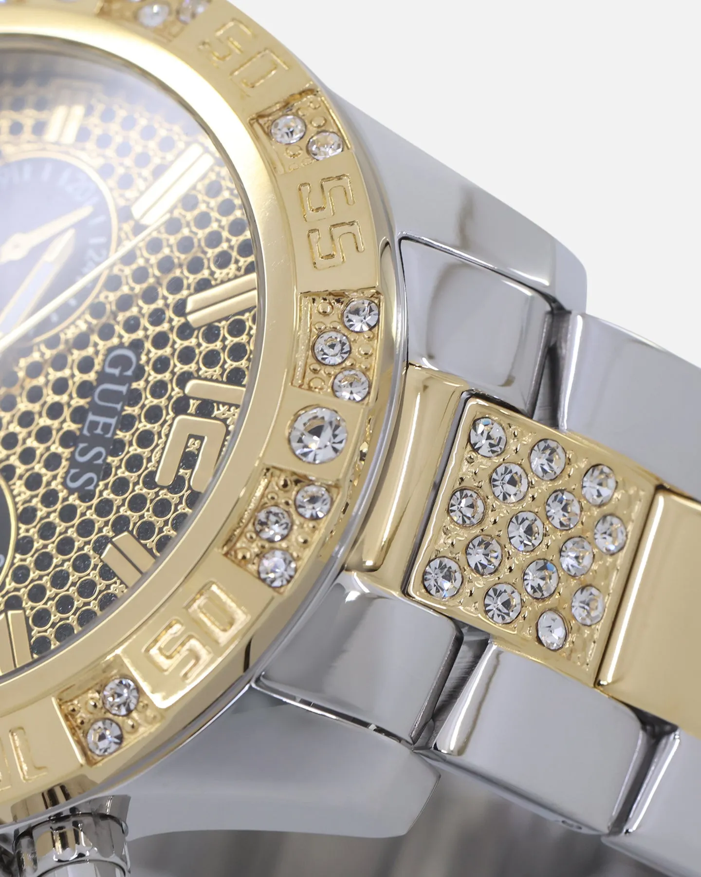 Guess Mainline Women's Majesty Crystal '40th Anniversary' Watch Gold