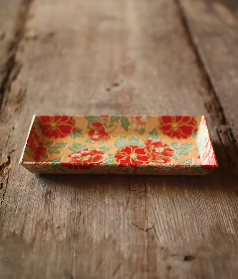 HAIBARA Chiyogami Paper Tray {Peony}