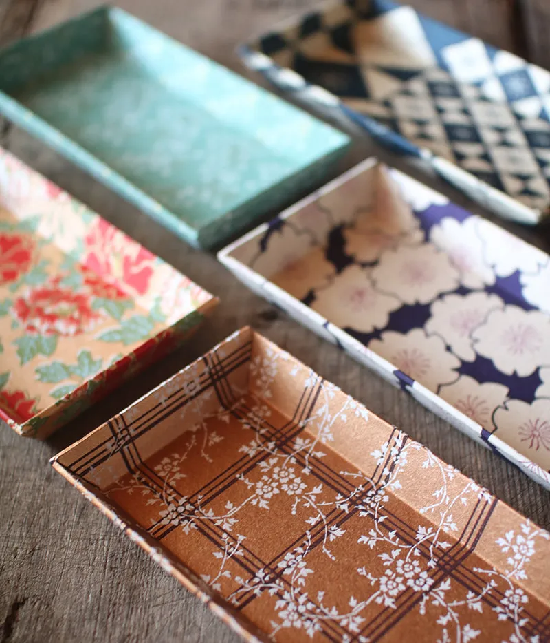 HAIBARA Chiyogami Paper Tray {Peony}