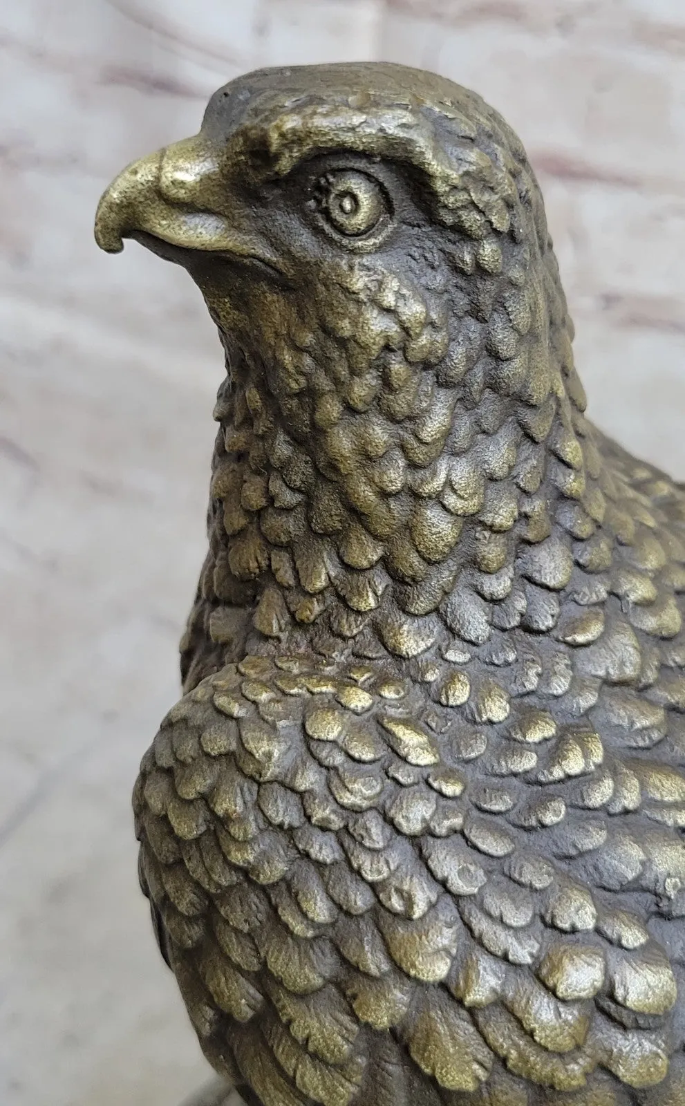 Handcrafted bronze sculpture SALE Pa Bald American Marble Classical Elegant 12"