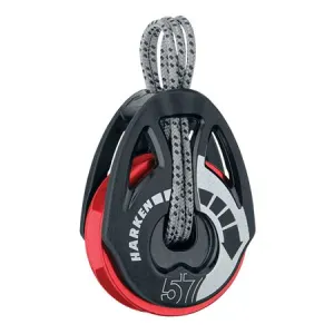 Harken 57mm Automatic Ratchet T2 Soft-Attach Block - Red Sheave - 2160.RED